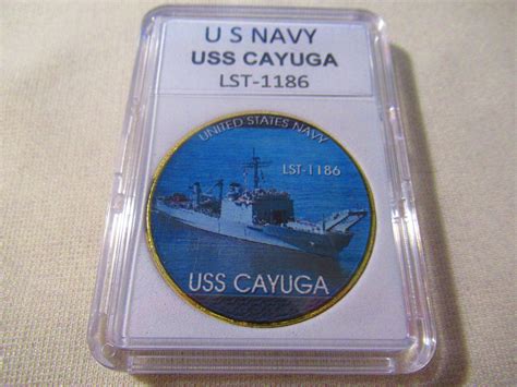 U S Navy Uss Cayuga Lst 1186 Challenge Coin Etsy