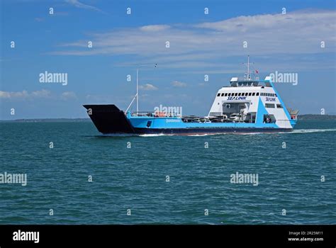 car ferry going to North Stradbroke Island North Stradbroke Island, Queensland, Australia. March ...