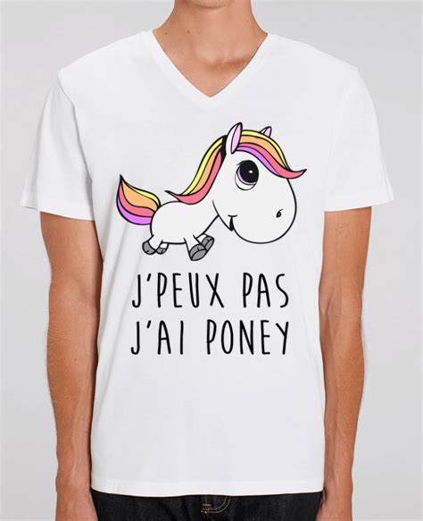 T Shirt Contrast Unisexe Stanley Ringer Je Peux Pas J Ai Poney Message