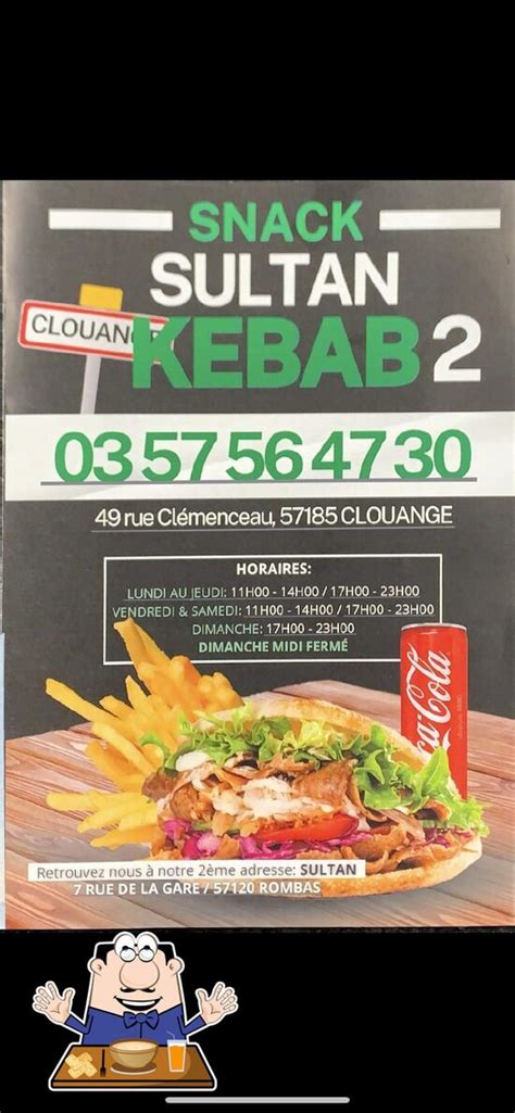 Menu Au Sultan Kebab Restaurant Clouange