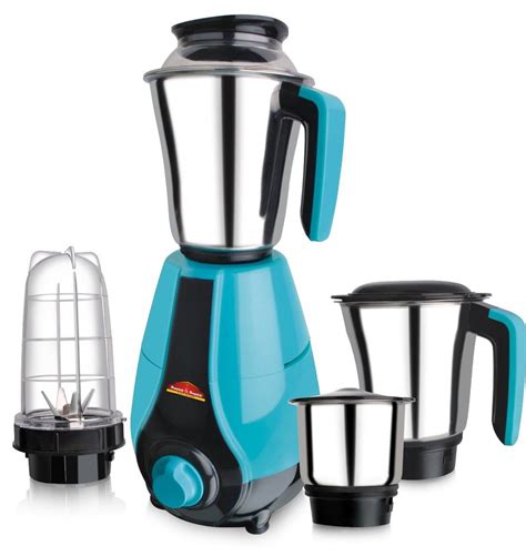 Stainless Steel And Plastic Sky Blue And Black Electric Mixer Grinder