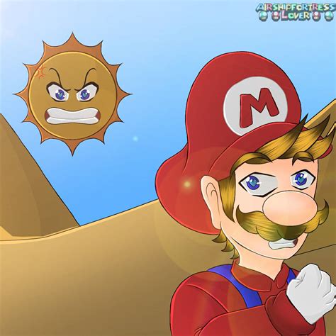 Mario and the angry sun by AirshipFortressLover on DeviantArt