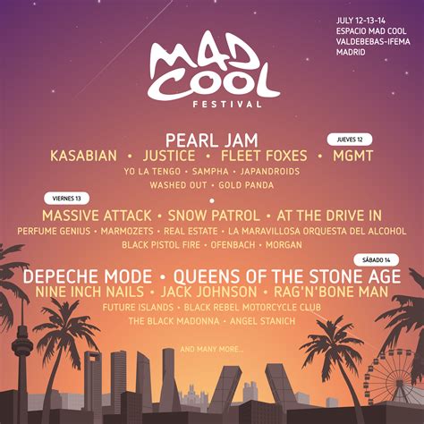 MAD COOL FESTIVAL 2018 anuncia su cartel por días https