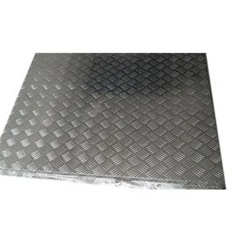 Silver Rectangular Aluminium Chequered Sheet Thickness Mm At Rs