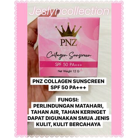 Jual Pnz Collagen Sunscreen Spf Pa Original Thailand Cream Anti