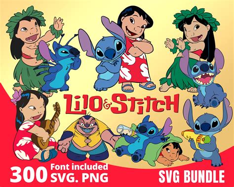 Lilo And Stitch Svg Bundle Lilo And Stitch Clipart Png Stitch Birthday