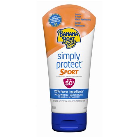 Banana Boat Simply Protect Sport Sunscreen Lotion Spf 50 Big W