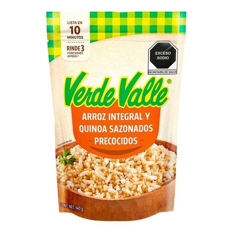 Quinoa Y Arroz Integral Verde Valle Sazonado Precocido 140 G Walmart