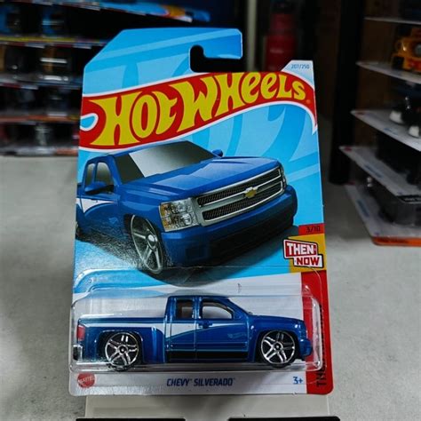 Hot Wheels Chevy Silverado Blue Shopee Malaysia