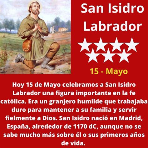 Santo del día de hoy San Isidro Labrador La oración diaria