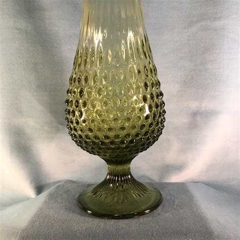 Fenton Swung Vase Stretch Vase Hobnail Art Glass Mcm Etsy