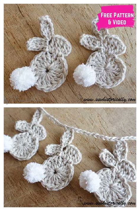 Easter Bunny Garland Free Crochet Pattern And Video Tutorial In 2024