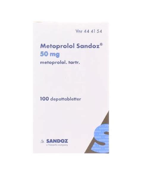 Metoprolol Sandoz Deptab 50mg 100 Stk Apotek 1