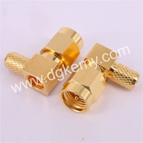 Sma Male Ra Plug Connector For Rg58 Lmr195 Ll200 Sma Male Right Angle