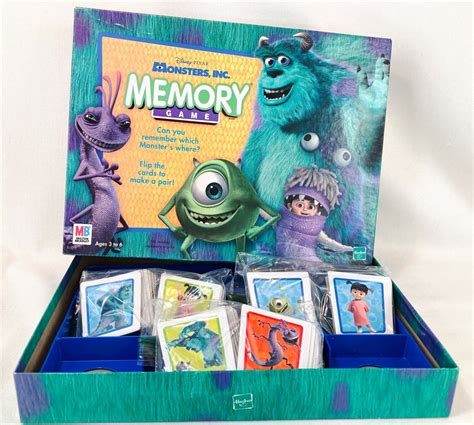 Monsters Inc Memory Game Milton Bradley 2001 Disney Pixar 100