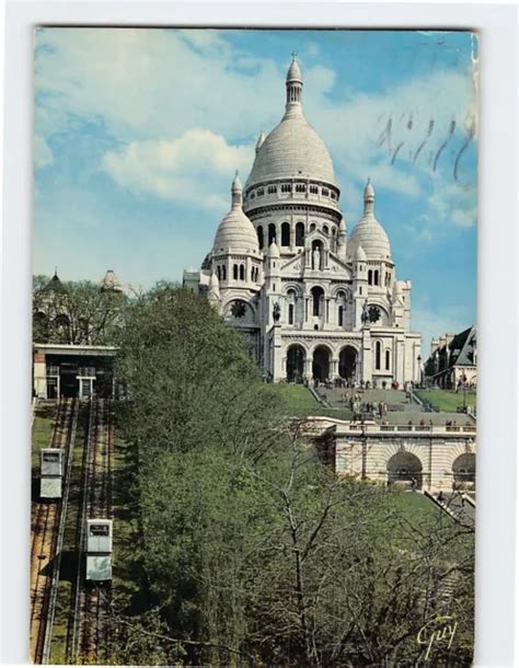 Cartolina Basilica Del Sacro Cuore Di Montmartre E Funicolare Parigi