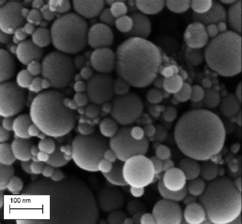 SEM Image Of Alumina Particles Showing The Broad Distribution Of