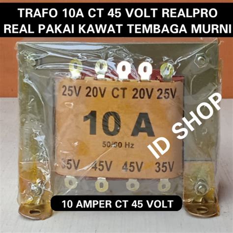 Jual TRAFO 10A CT 45V REALPRO TRAPO 10 AMPERE 45VOLT CT REAL TEMBAGA