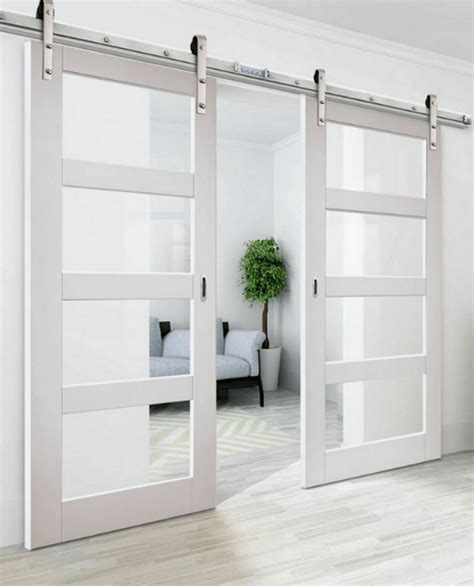 Double Barn Doors With Glass Kobo Building