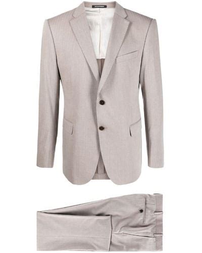 Gray Emporio Armani Suits For Men Lyst