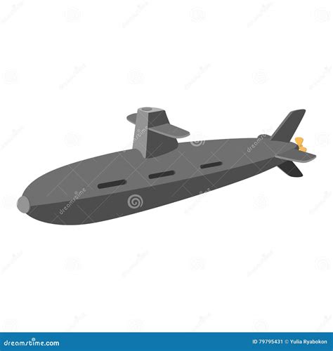 Submarine Cartoon Icon Stock Vector Illustration Of Military