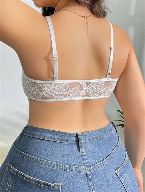 SHEIN Plus Size Women S Lace Wireless Bra Lingerie SHEIN USA