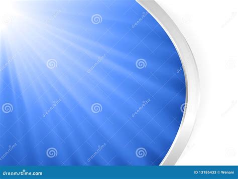 Abstract Blue Light Burst With Silver Stock Vector Illustration Of