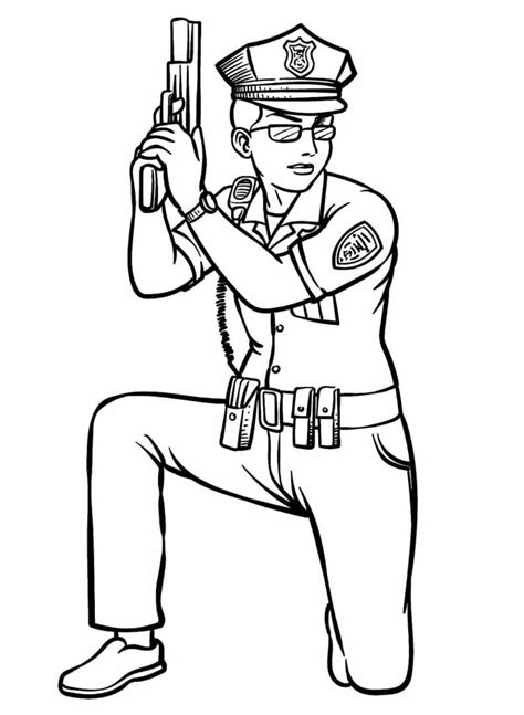 Desenhos De Policial Pistola Para Colorir E Imprimir The Best Porn