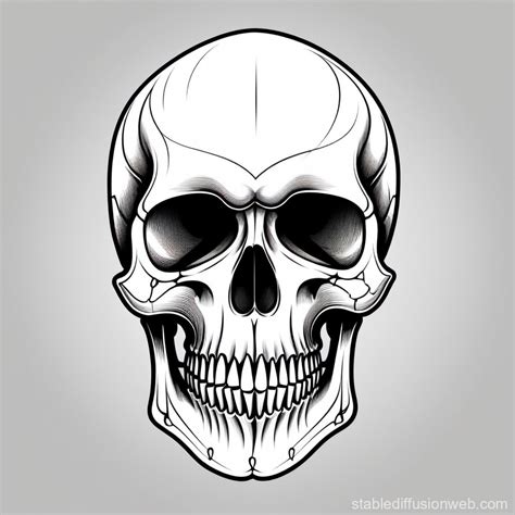 Line Art Scrimshaw Skull Prompts Stable Diffusion Online