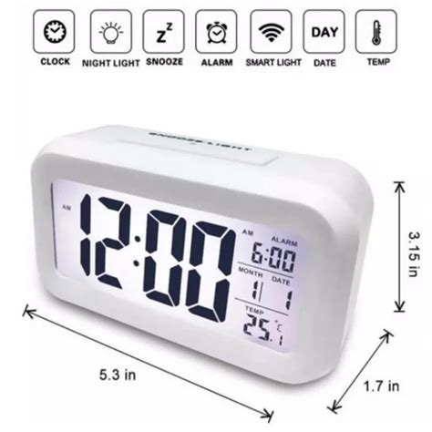 Mini Music Digital Alarm Clock Backlight Snooze Mute Calendar Desktop