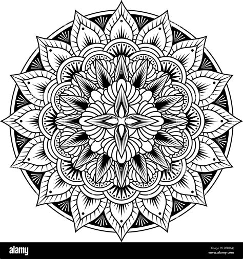 Vector Mandala Art For Coloring With Abstract And Geometric Design