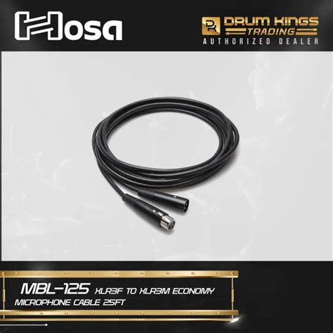 Hosa Technology Mbl 125 Xlr3f To Xlr3m Economy Microphone Cable 25 Ft