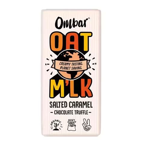 Ombar Oat Milk Salted Caramel Truffle Bar Natural Health Store