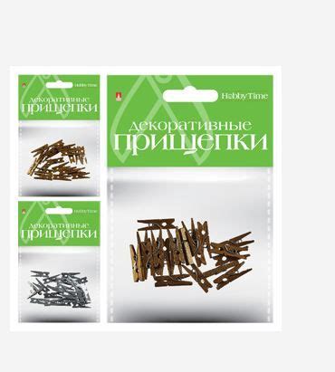 Прищепки декоративные, металлизированные цвета, 25 мм, 3 цвета - купить ...