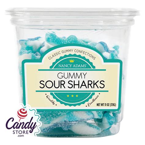 Gummy Sour Sharks Blue 12ct Tubs