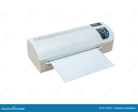 Hot Cold Thermal Laminating Machine Stock Image Image Of Abstract Media