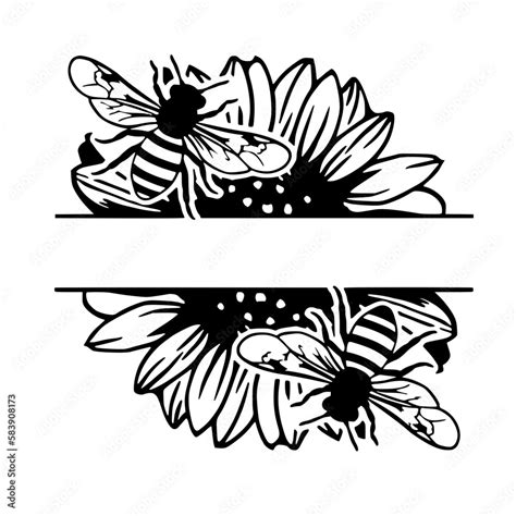 Flower Bee Svg Floral Bee Svg File Save The Bees Svg Bee Kind Bee