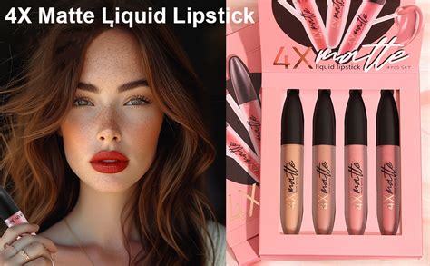 Maepeor Liquid Lipstick Set 4 Pcs Smooth Velvety Matte