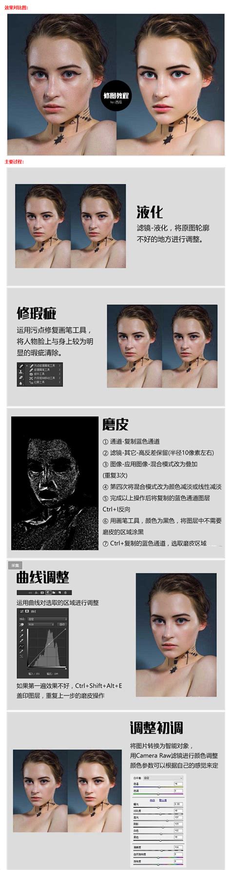 Ps给美女照片修出白瓷娃娃嫩肤效果教程 Photoshop教程 脚本之家