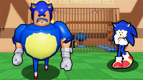 Sonic Vs Scary Sonic Barry S Prison Run In Roblox Youtube