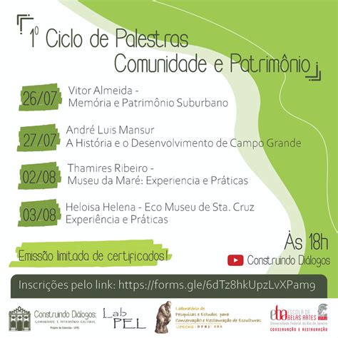 Ciclo de Palestras Comunidade e Patrimônio Cultural Arquivo Central