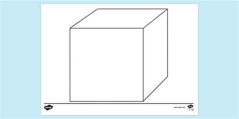 Free Cube Colouring Sheet Colouring Pages Twinkl