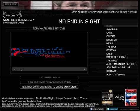 No End In Sight Microsite Play Online On Flash Museum