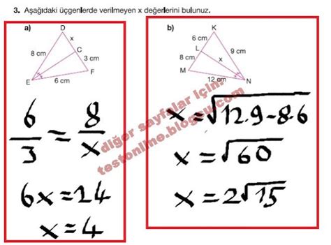 Sinif Matemat K Cevaplari Pas F K Yay Sayfa