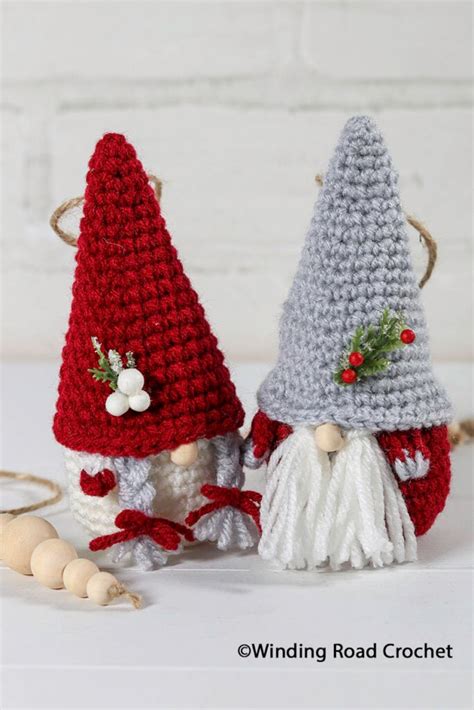 Crochet Gnome Ornament A Simple Charming Pattern Winding Road Crochet