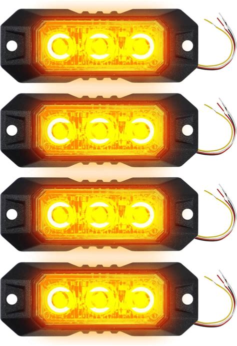 Amazon Nrgedzam 4 Led Strobe Lights For Trucks Emergency Lights