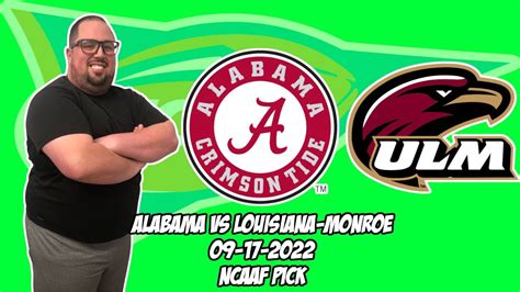 Alabama Vs Louisiana Monroe Free College Football Picks And