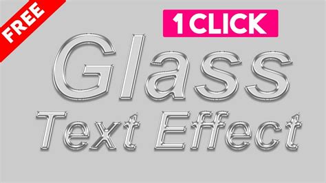 Free Download 3d Glass Text Effects One Click Photoshop Action