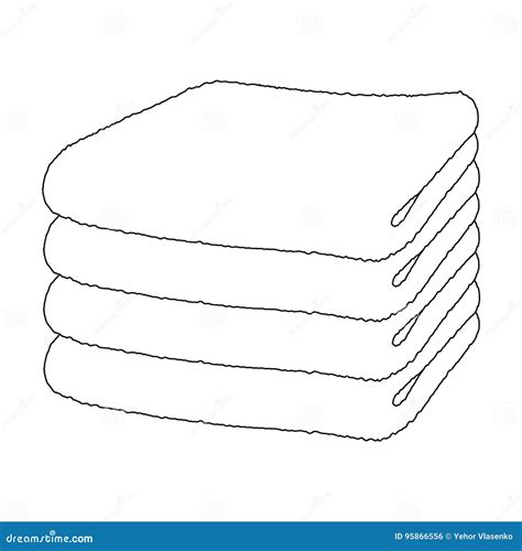 A Stack Of Clean Linensuhaya Cleaning Single Icon In Black Style