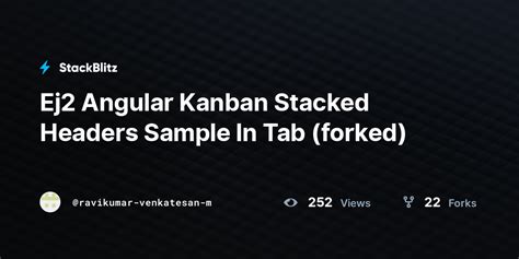 Ej2 Angular Kanban Stacked Headers Sample In Tab Forked StackBlitz